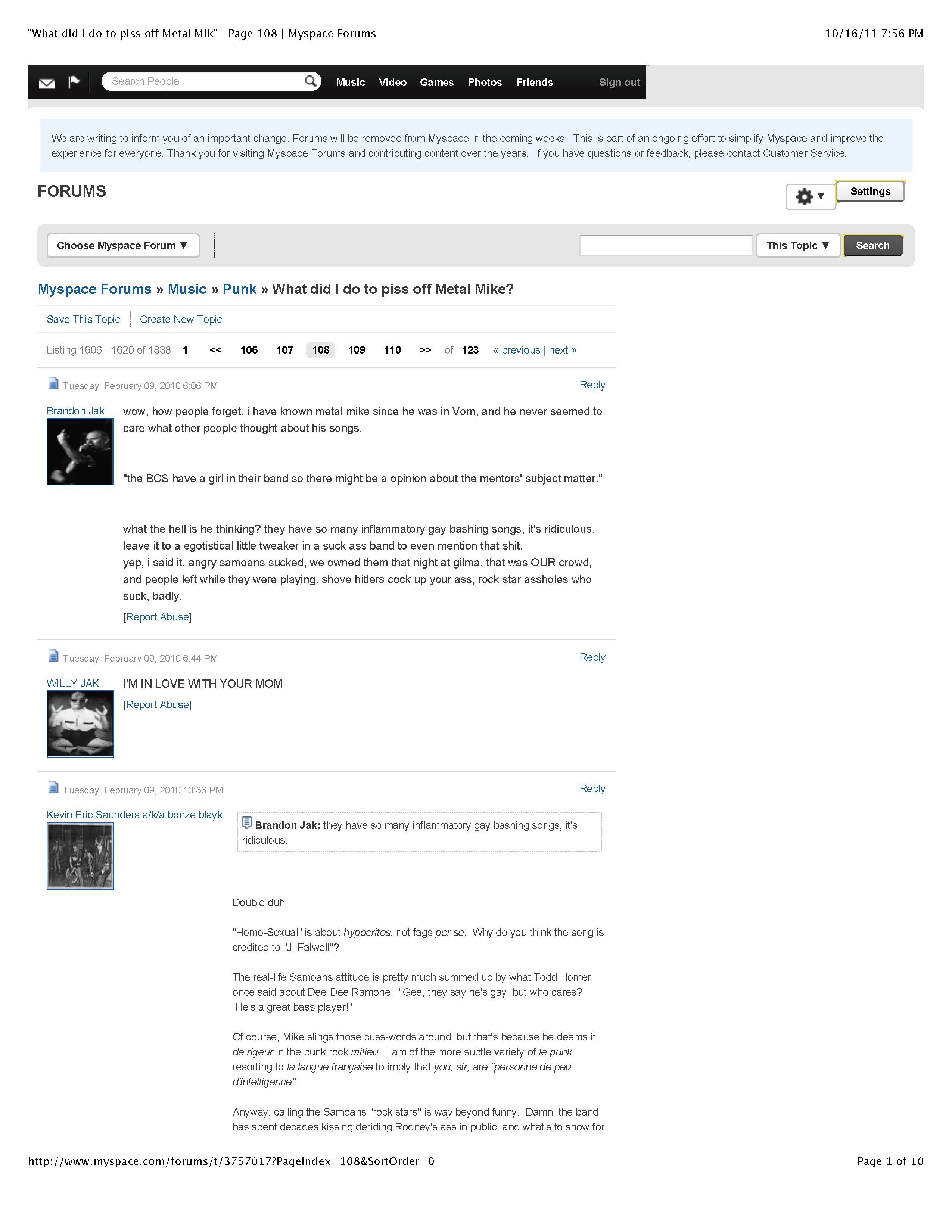 ./MySpace - 'What did I do to piss off Metal Mike' | Page 108 | Myspace Forums re Metal Mike Saunders_Page_01.png